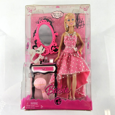 Barbie Pink Party Rule Dress Vanity Collector Doll N6180 Fashion