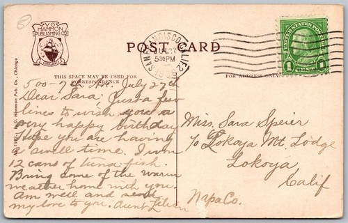 Vintage St Louis Missouri MO Syndicate Trust Scruggs Vandervoort & Barney Postkarte - Bild 2 von 2
