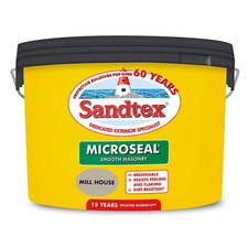 Sandtex Microseal Smooth Masonry Paint Mill House 10L