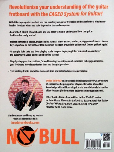 No Bull The Caged System For Guitar Fretboard Method For Lead & Solo Music Book - Picture 5 of 5