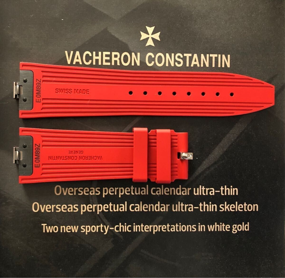 Brand Authentic Vacheron Constantin Overseas Rubber Strap Red No Box From Japan