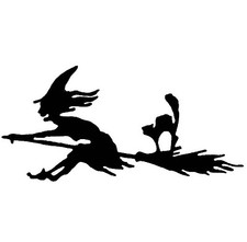 Large Steel Witch Weathervane or Sign Profile - Laser cut - unpainted 550mm