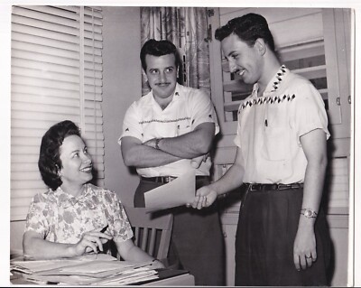 CUBAN THEATER ARTISTS MARIO MARTIN & OSVALDO CALVO CUBA 1950s VTG Photo Y J 348