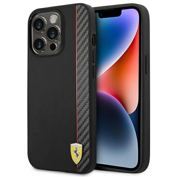 Phone Case IPHONE 14 Pro Max Ferrari Plastic Black Logo