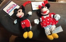 Disney Mickey  Minnie 4  Keychain Beanbag Plush New W/tags RARE