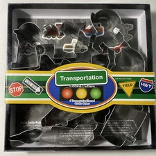 Fox Run 6 Transportation Themed Cookie Cutters New In Box