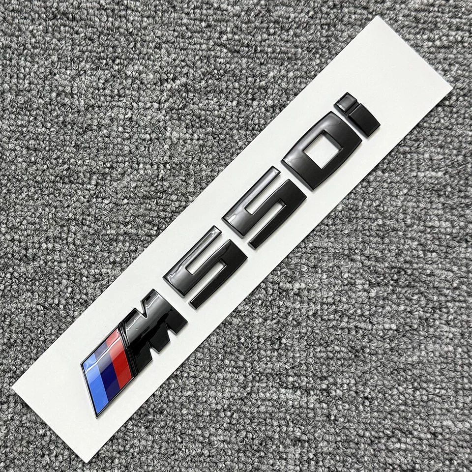 3X Black M550i Side Fender Trunk Badge For BMW G30 5-Series XDrive Emblem Decal - Imagem 3 de 4