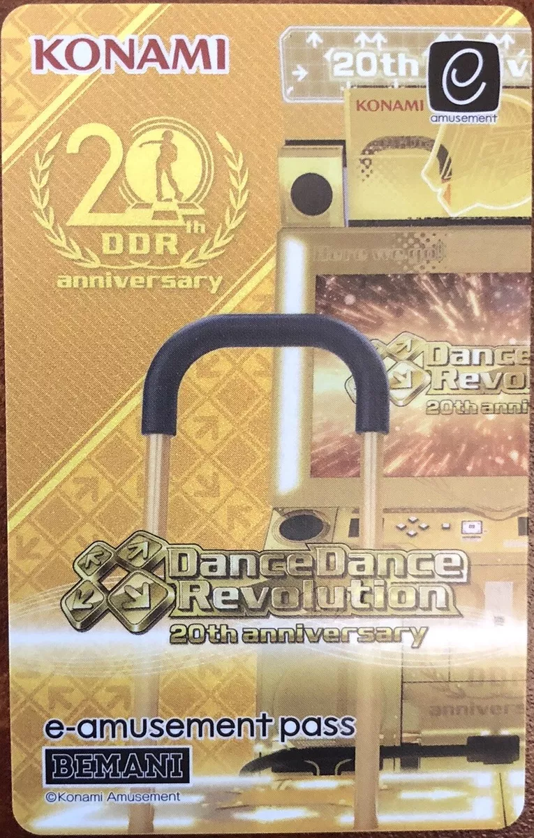 Konami E-Amusement Pass - Amusement IC Card - Gold Card 20th Anniversary Edition