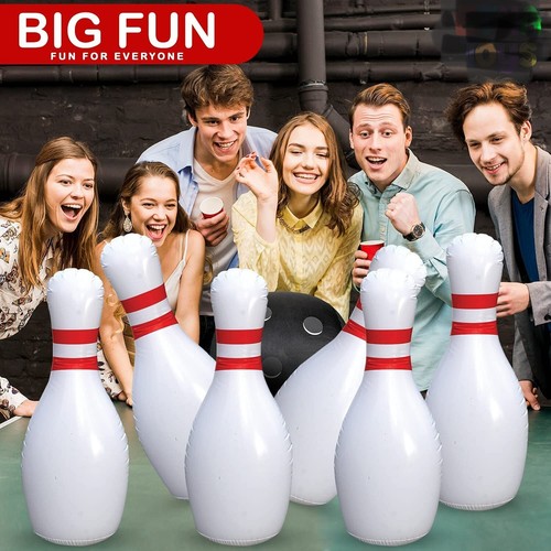 Jumbo Inflatable Bowling Game 7-Piece Set, Indoor/Outdoor Games for Kids. - Picture 3 of 7