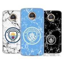 OFFICIAL MANCHESTER CITY MAN CITY FC MARBLE BADGE GEL CASE FOR MOTOROLA PHONES