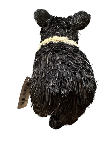 Ashland Collectible Pig Table Top Decor Black & White Straw 6”H 8”L - Picture 6 of 12