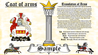 Gaeke-Yackowski COAT OF ARMS HERALDRY BLAZONRY PRINT