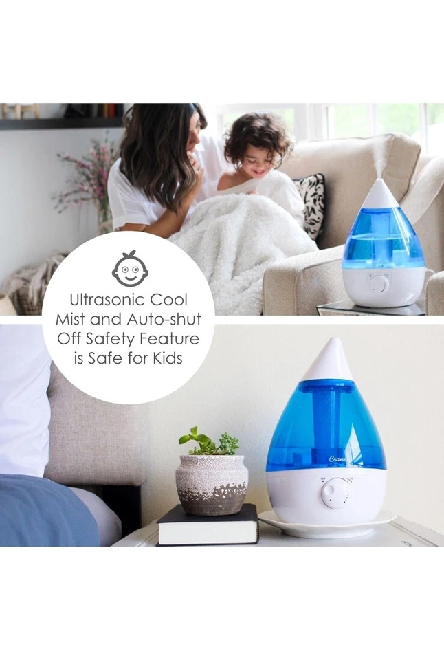 Crane Ultrasonic Cool Mist Humidifier 1-Gallon Tank for Bedroom, Nursery, Office - Image 3 of 4