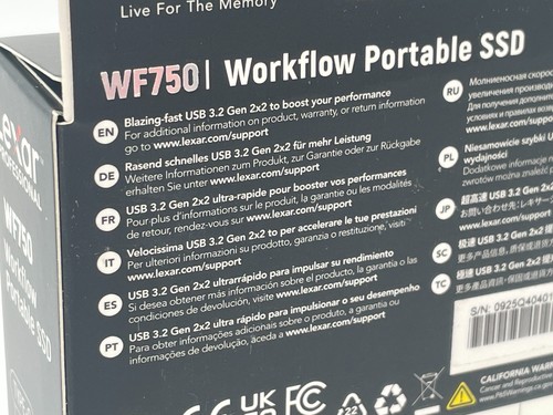 Lexar Professional Workflow Portable 4TB SSD Graphite NEW SEALED Free Shipping - Bild 5 von 7