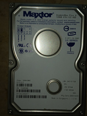 Maxtor 120GB Internal 7200RPM 3.5'' Hard Dusk HDD - IDE