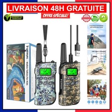 Cadeau Anniversaire Parfait - Talkie Walkie Enfant Rechargeable, 48h, Étanche