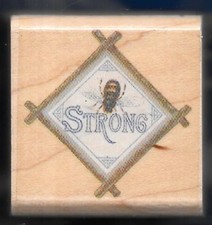 HONEY BUMBLE BEE BE STRONG Flying Insect A734C RUBBER STAMPEDE wood 1995 STAMP