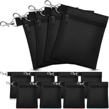 12 Pcs Golf Tee Bag Holder Tee Pouch Golf Ball Carry Bag with Metal Lobster C...