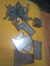 Vintage galvanized steel gutter parts lot