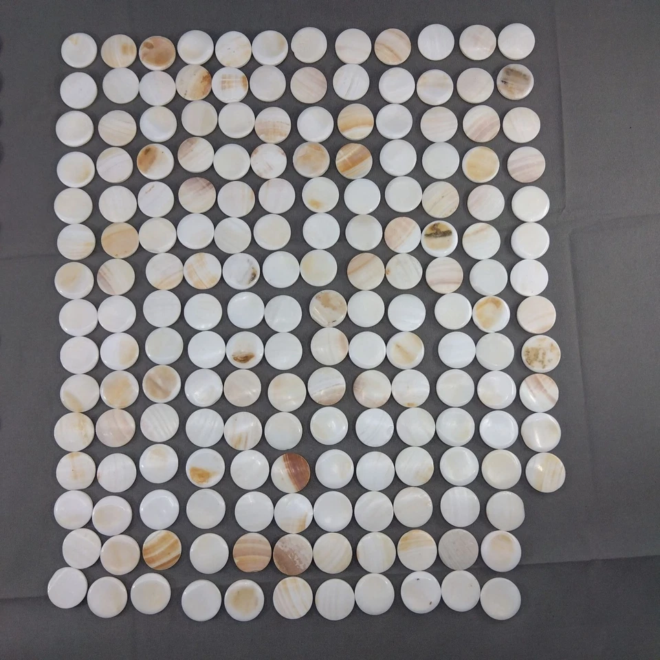 Japanese Vintage Goishi Go-Stone White & Black Stone W/ Dirty for Igo Board Game - Image 2 of 4