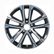 17x7 10 Spoke Refurbished Alloy Wheel Machined and Painted Gloss Black 560-95548