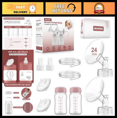 Breast Pump Replacement Parts Set for Spectra S1/S2/9Plus - 24mm Flange, Valve,