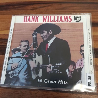 HANK WILLIAMS 16 greatest hits LASERVIDEO USA EX/EX (CD Album, Country, Bescoll)