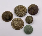 Dug 1800s Civil War Connecticut State Seal Militia New York Etc Coat Buttons Lot