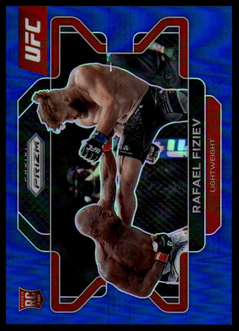2022 Panini Prizm UFC #98 Rafael Fiziev Blue Prizms #/199
