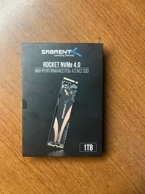 SABRENT Rocket NVMe 4.0 1TB M.2 PCIe 4.0 Internal SSD Black Solid State Drive
