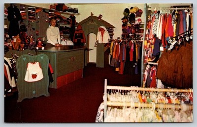 Sun Valley Idaho Gingerbread House Children's Clothing Store Vintage Postcard