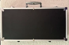 Poker Chip Set with Carrying Case Black and Silver Includes 2 decks of cards