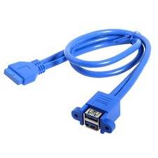 JSER Stackable USB 3.0 Female Panel Type to Motherboard 19Pin 20Pin Header Ca...