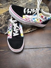 Vans Rainbow Checkered Sneakers Shoes Youth Kid's Size 3 Low Tops