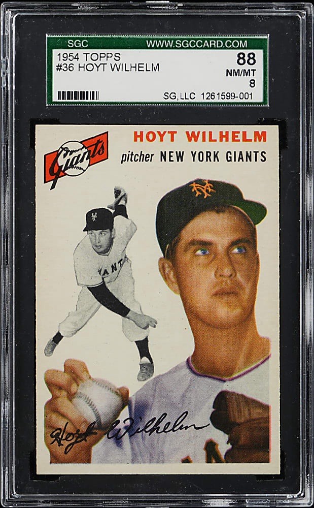 1954 Topps Hoyt Wilhelm #36 SGC 8 NM-MT 💎 Beautiful & Centered Pop 4 (6 Higher)