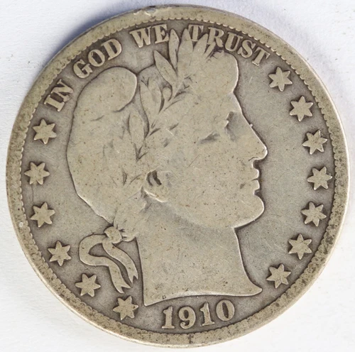 VG++ 1910 S Barber Half Dollar