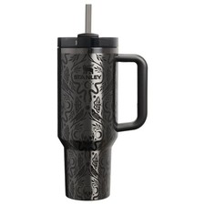 STANLEY Halloween Black Limited Edition Tumbler Deadly Damask 40oz New W/ Straw