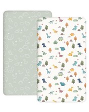 Crib Sheets for Boys and Girls, 2 Pack Fitted Baby Sheets for Standard Toddle...