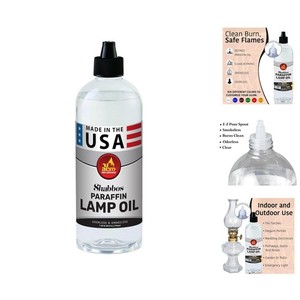Paraffin Lamp Oil - Clear Smokeless Odorless Clean Burning Fuel for Indoor 32oz