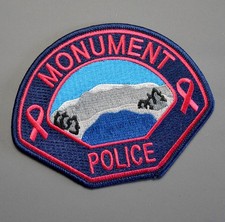 Monument Colorado Police Pink Patch +++ Breast Cancer Awareness CO
