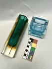 Vintage MCM Sommerso Murano Art Glass Vase & Catch-All. Alessandro Mandruzzato