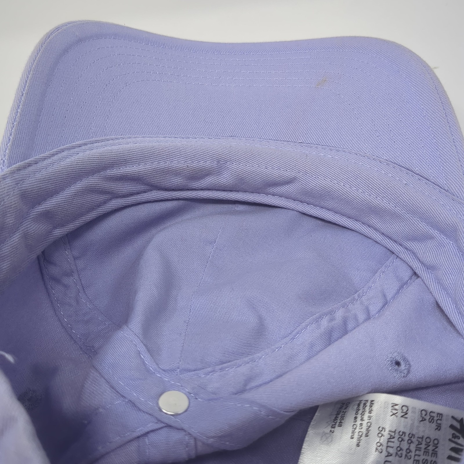 Reversed Slideback Baseball Cap Solid Purple One … - image 8