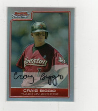 2006 Craig Biggio Bowman Chrome Refractor #196 Free Shipping (G1998)