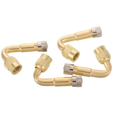 4 Pcs Tire Valve Extension Adapter Brass Air Valve Stem Extender for Car