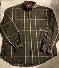 Vintage Tommy Hilfiger Men's Long Sleeve Plaid Shirt XL Cotton