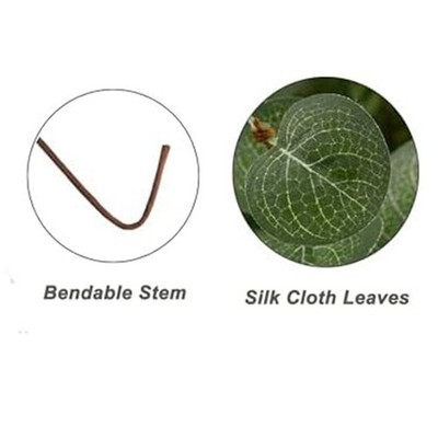 Weiche Textur Eukalyptus Stiele Blätter Seide Grünzeug für Tisch Mittelstück