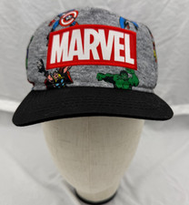 Marvel Comics Superheroes Gray & Black Baseball Cap Adjustable Snapback Hat