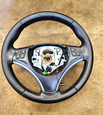 2007-2013 Bmw Steering Wheel Black Leather With Switch Buttons Oem
