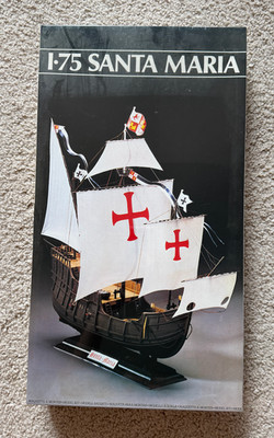 Vintage Heller Humbrol Santa Maria Model Kit 1/75 Scale SEALED