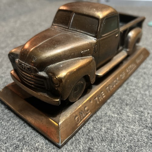 Rare VTG '47-'53 GM Executive Desk Presentation GMC Deluxe 5 Window Truck FELT